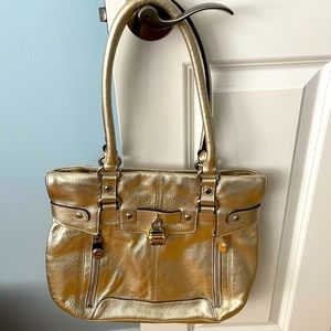B Makowsky gold tone purse